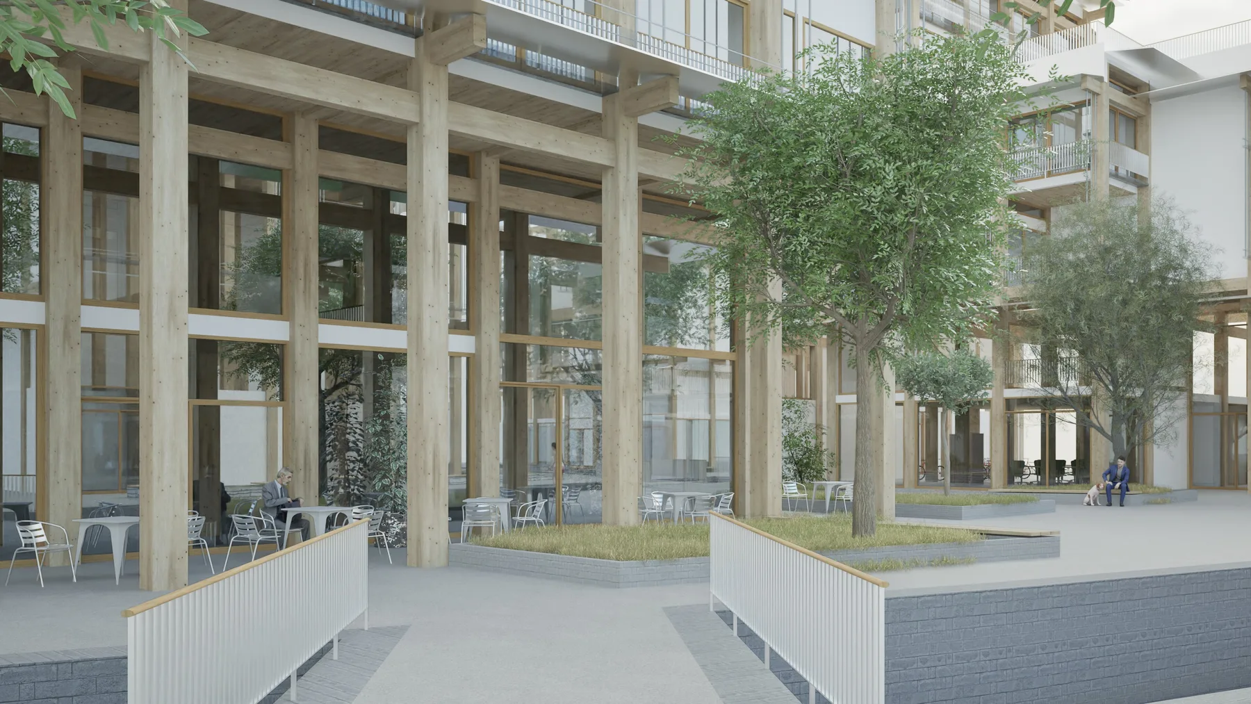 Kanaltorget — semi-offentlig fordelingsareal i massivtre